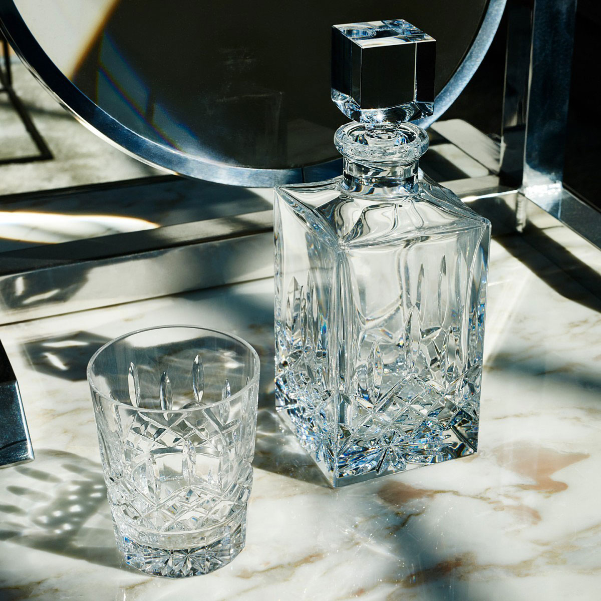 Waterford Lismore Square Crystal Decanter, Clear